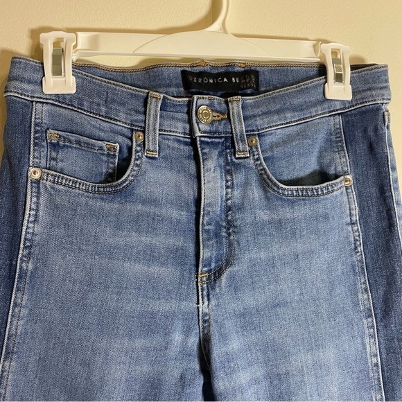 VERONICA BEARD Kate High-Rise Skinny Jeans Two Tone - Picture 6 of 9